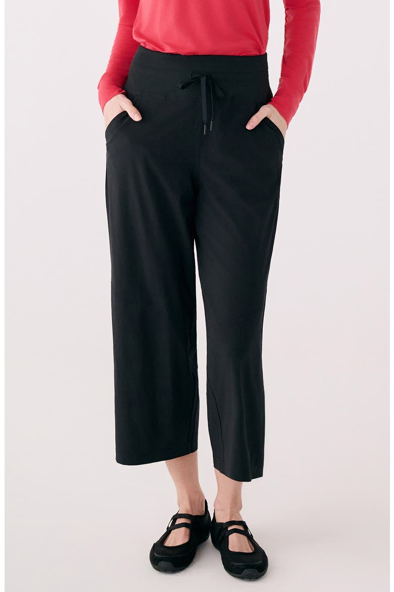 Soft Crop Cargo Pants, Main, color, BLACK