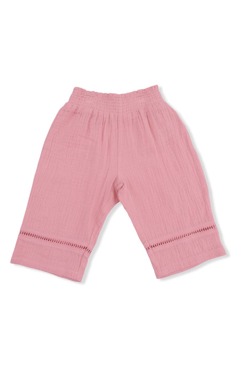 Angel Dear Kids' Organic Cotton Muslin Pants, Main, color, Pink