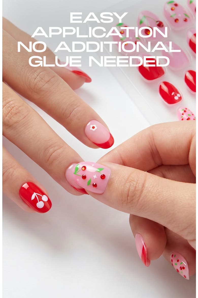 Kids' Sweet Cherry Press On Nails, Alternate, color, OPEN MISCELLANEOUS