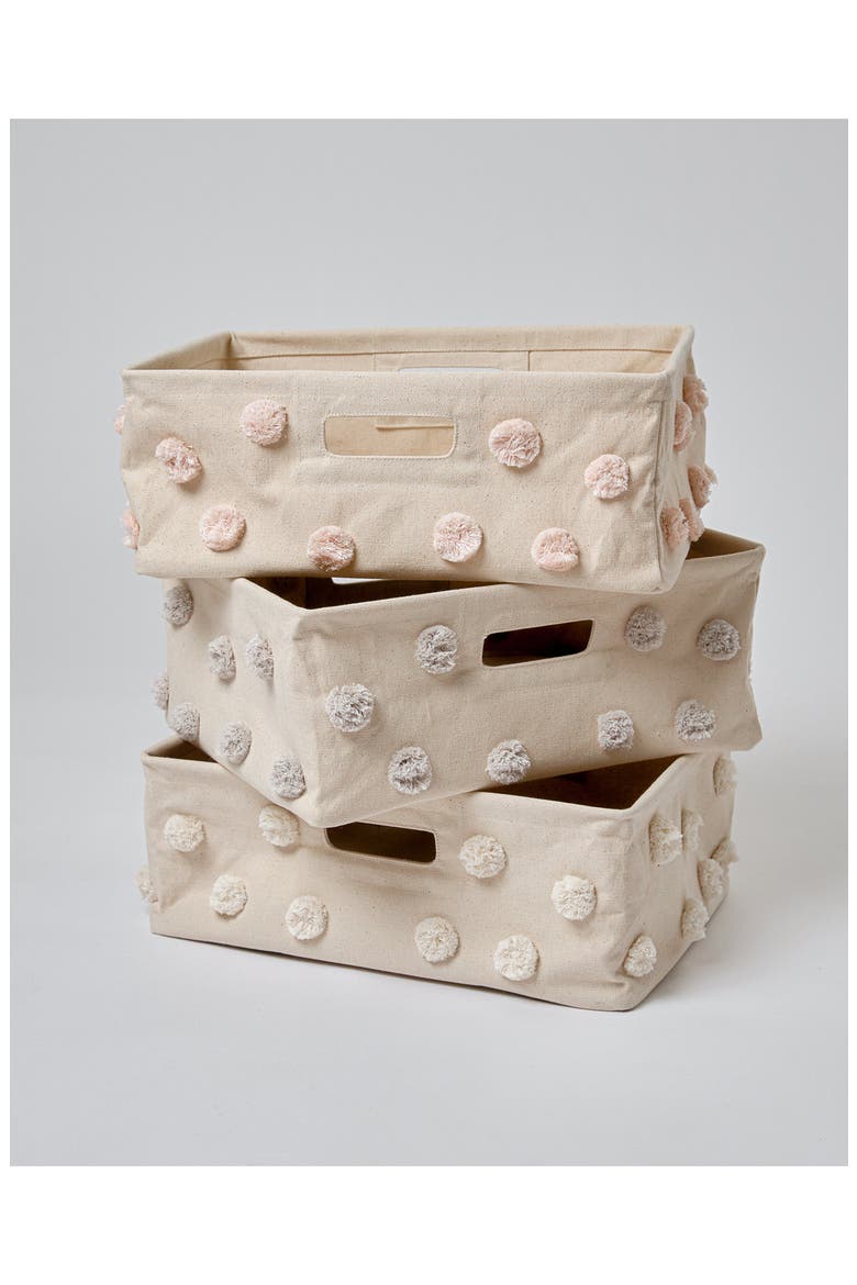 Hide Away Small Canvas Basket, Alternate, color, GREY