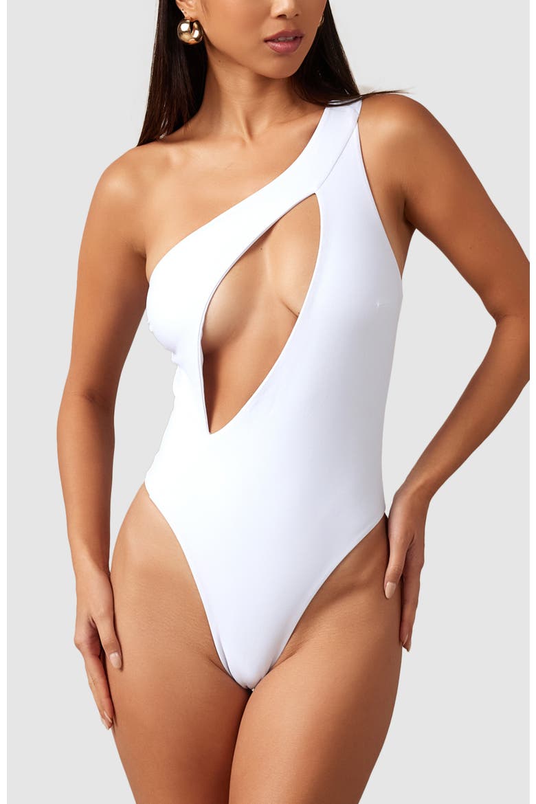 Serenity One-Piece Swimsuit, Main, color, White
