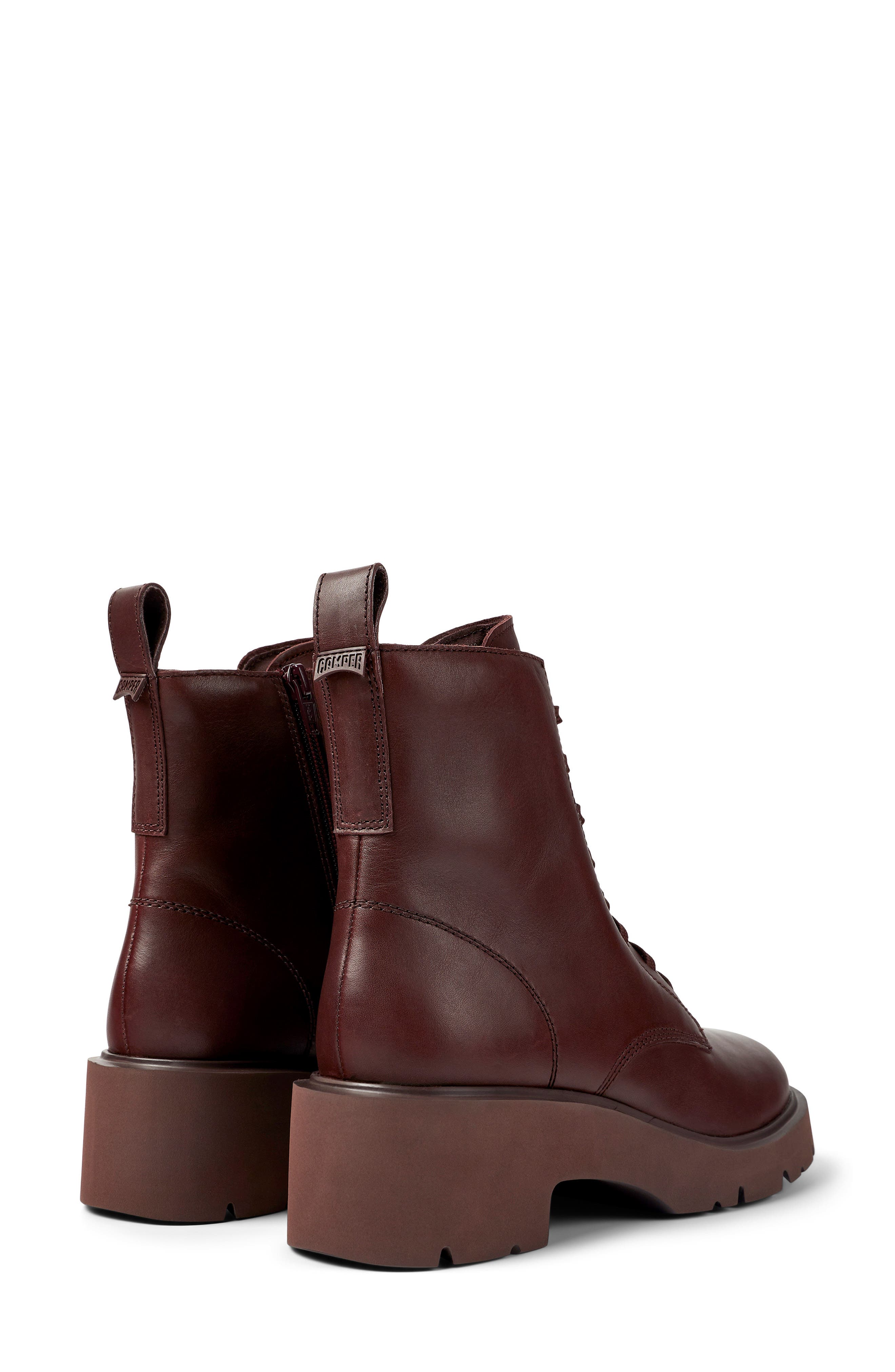 Milah Combat Boot, Alternate, color, BURGUNDY