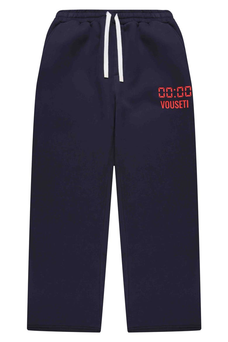 Us Against Time Fleece Track Pants, Alternate, color, NAVY