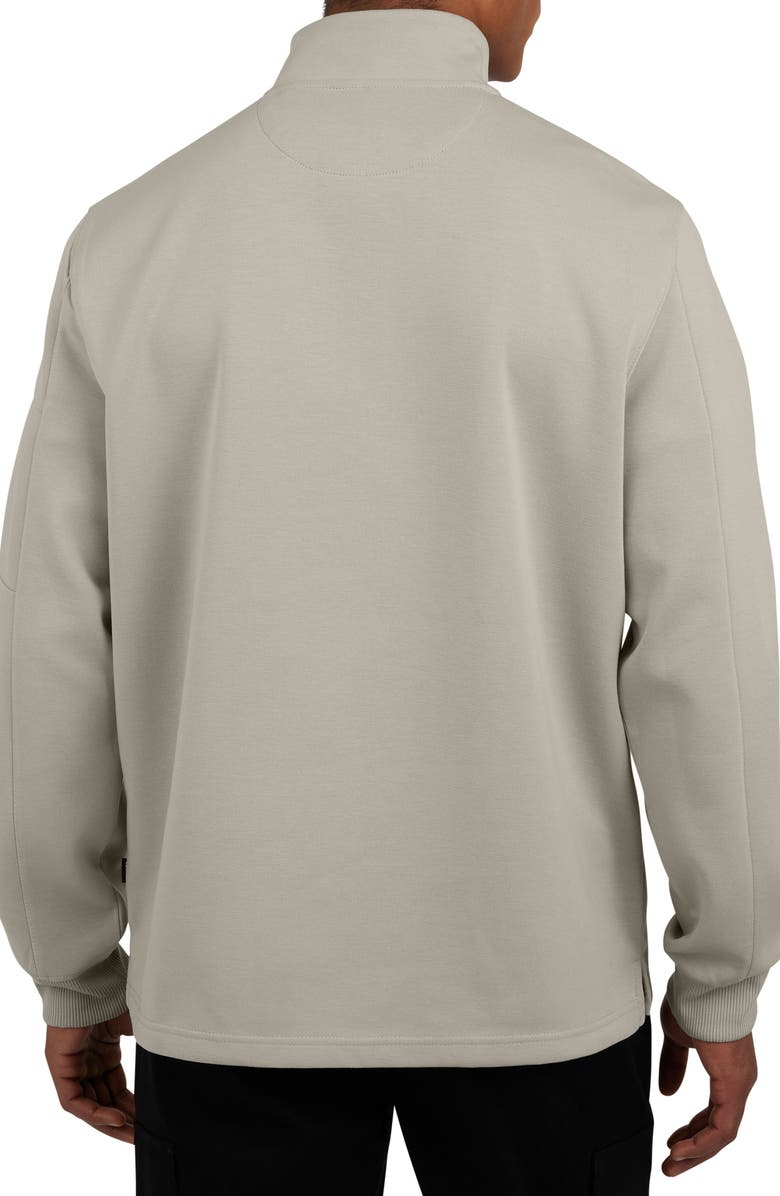 DKNY Noah Quarter Zip Sweater, Alternate, color, Stone