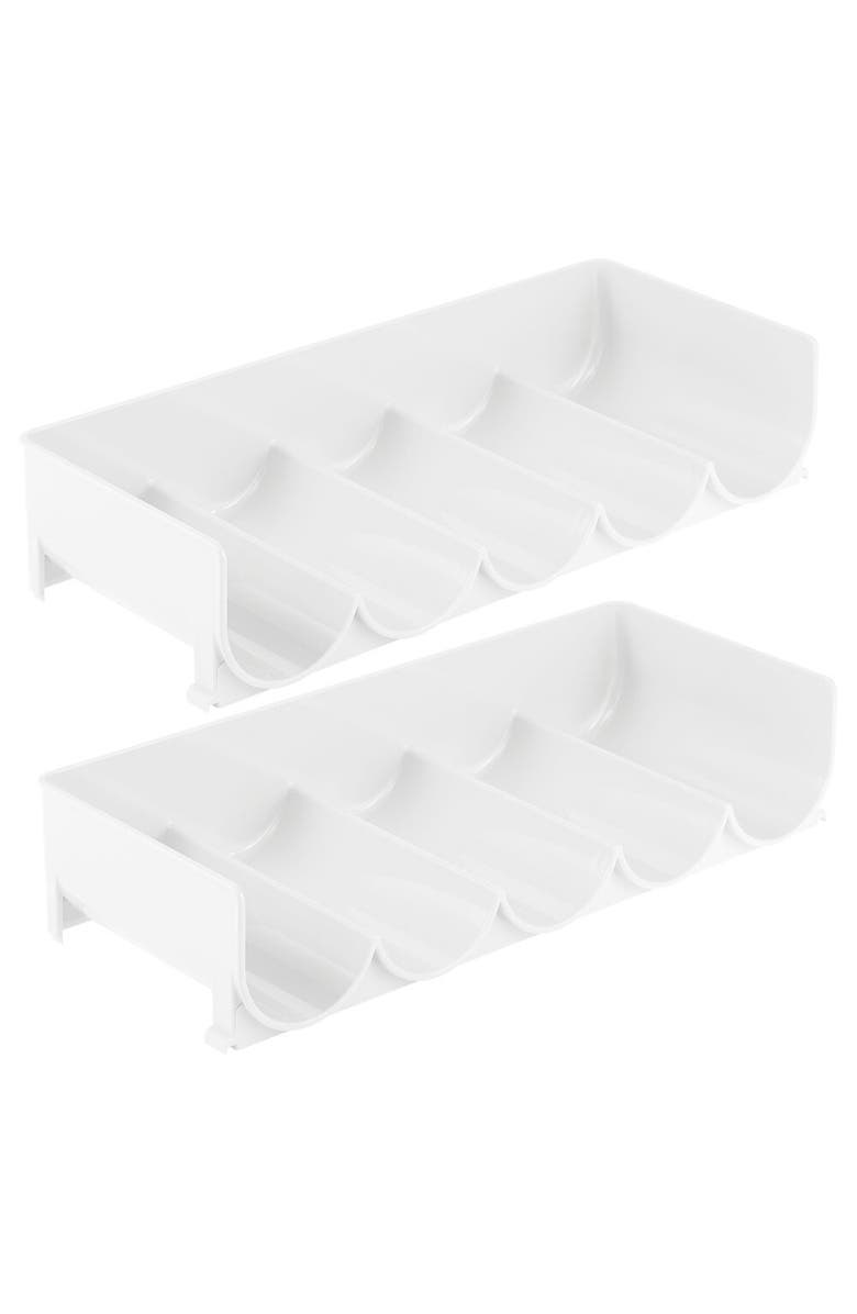 mDesign Plastic Stackable Tiered Bottle Storage Organizer Rack, 2 Pack, USA Made, Main, color,