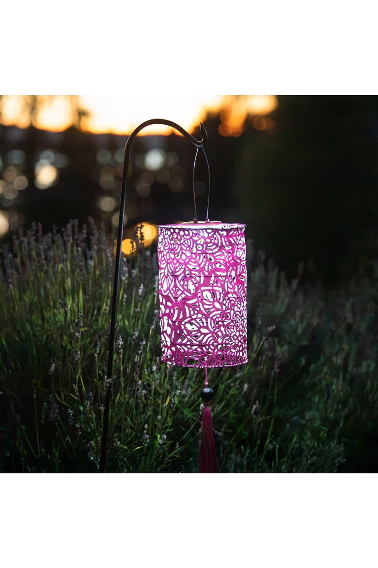 Soji Stella - Tassel Cylinder - Solar Lantern, Alternate, color, Pink
