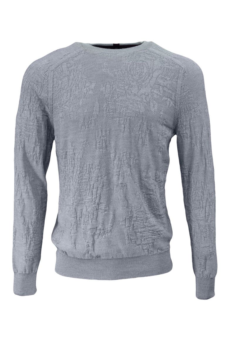 Lords of Harlech Cole Fully Fashioned Merino Wool Crewneck Sweater, Main, color, Flannel