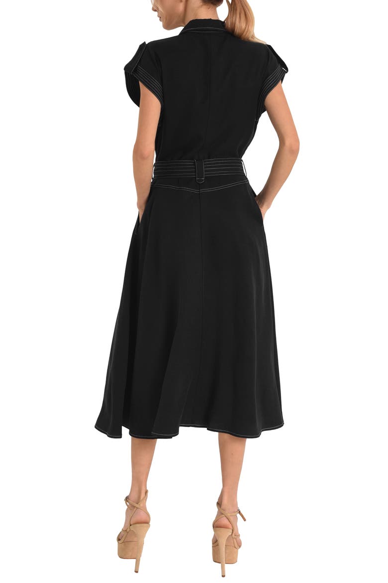 Josette Midi Shirtdress, Alternate, color, BLACK/ WHITE