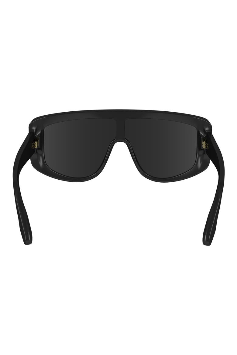 Denim 61mm Tea Cup Shield Sunglasses, Alternate, color, BLACK