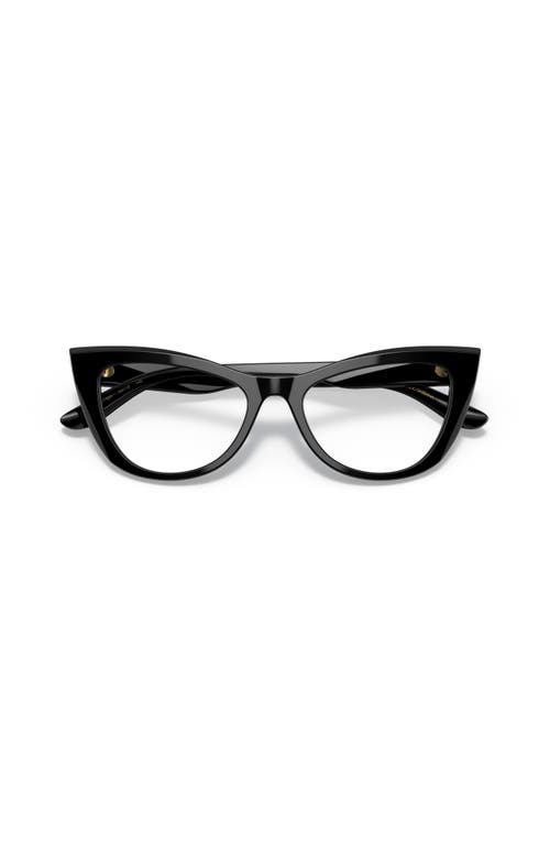 Dolce & Gabbana Dolce&gabbana 54mm Cat Eye Optical Glasses In Black