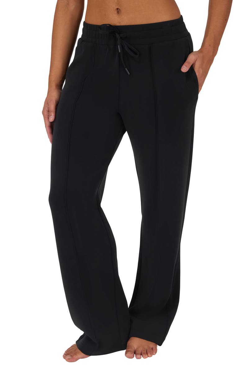 YOGALICIOUS SoftLite Timeless Pintuck Sandwash Pants, Alternate, color, Black
