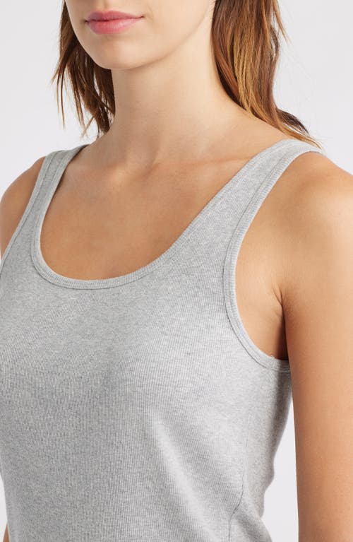 Open Edit Rib Tank In Gray