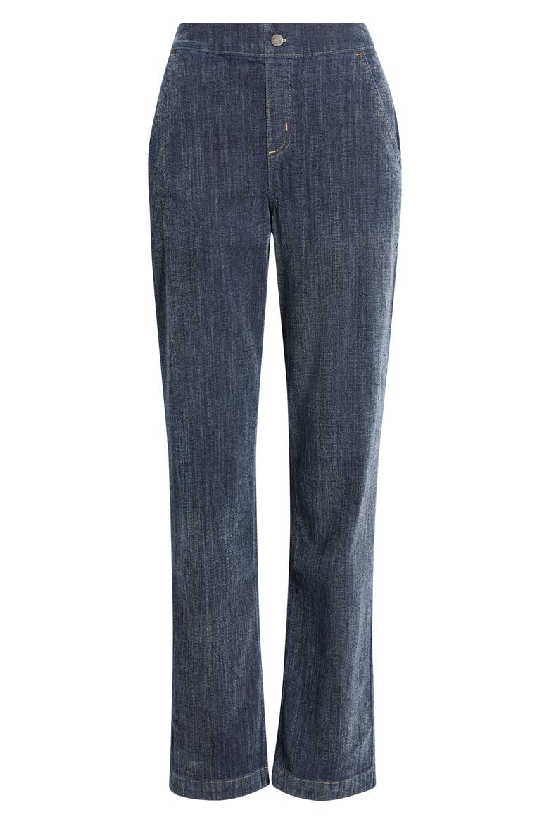 High Waist Chenille Denim Pants, Alternate, color, DARK DENIM
