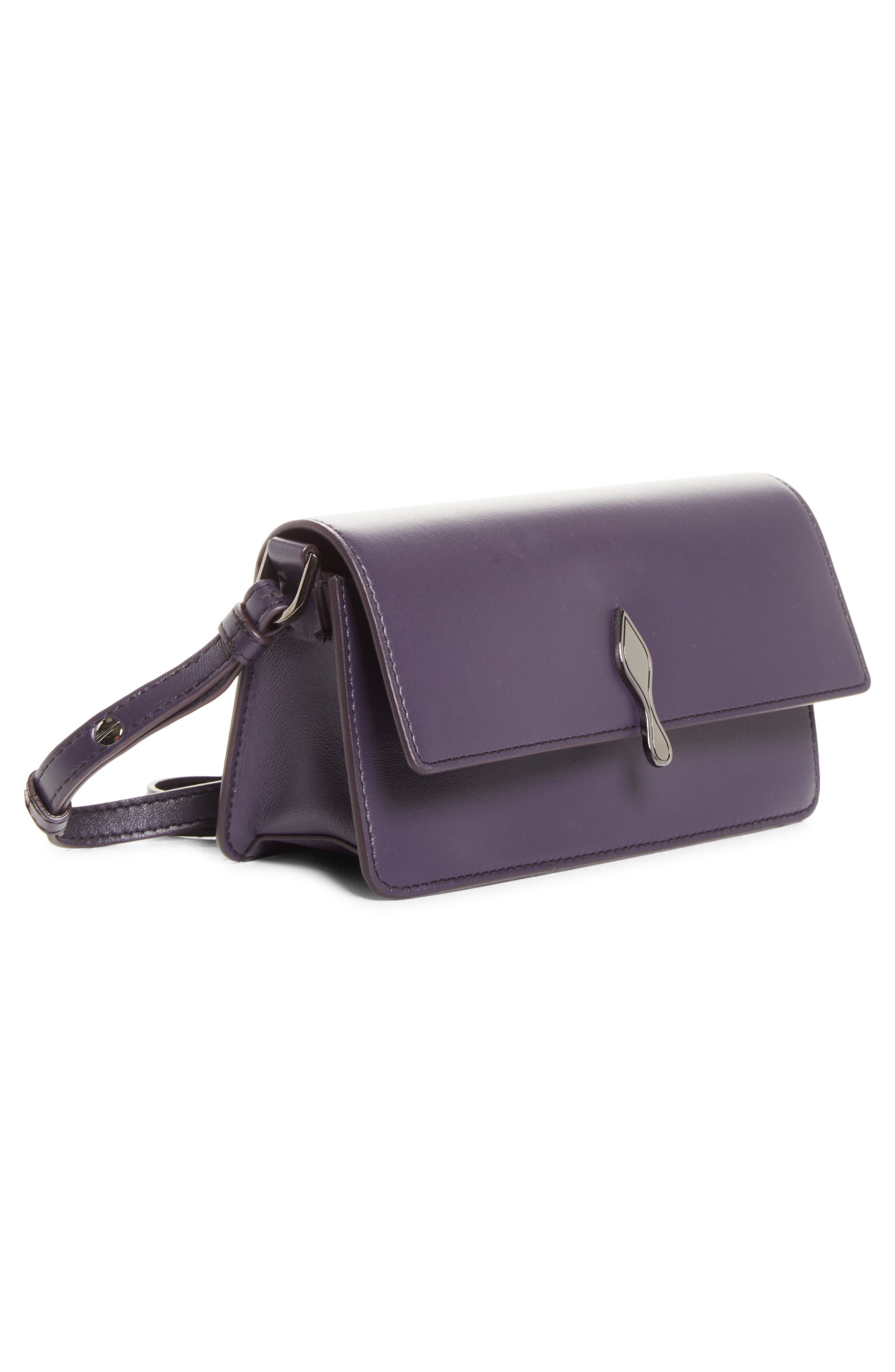 Mini Bettina Leather Crossbody Bag, Alternate, color, L533 MUSE/ GUN METAL