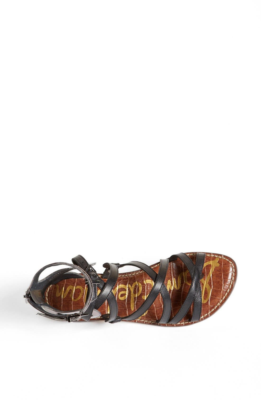 'Glinda' Sandal, Alternate, color, BLACK/ PEWTER