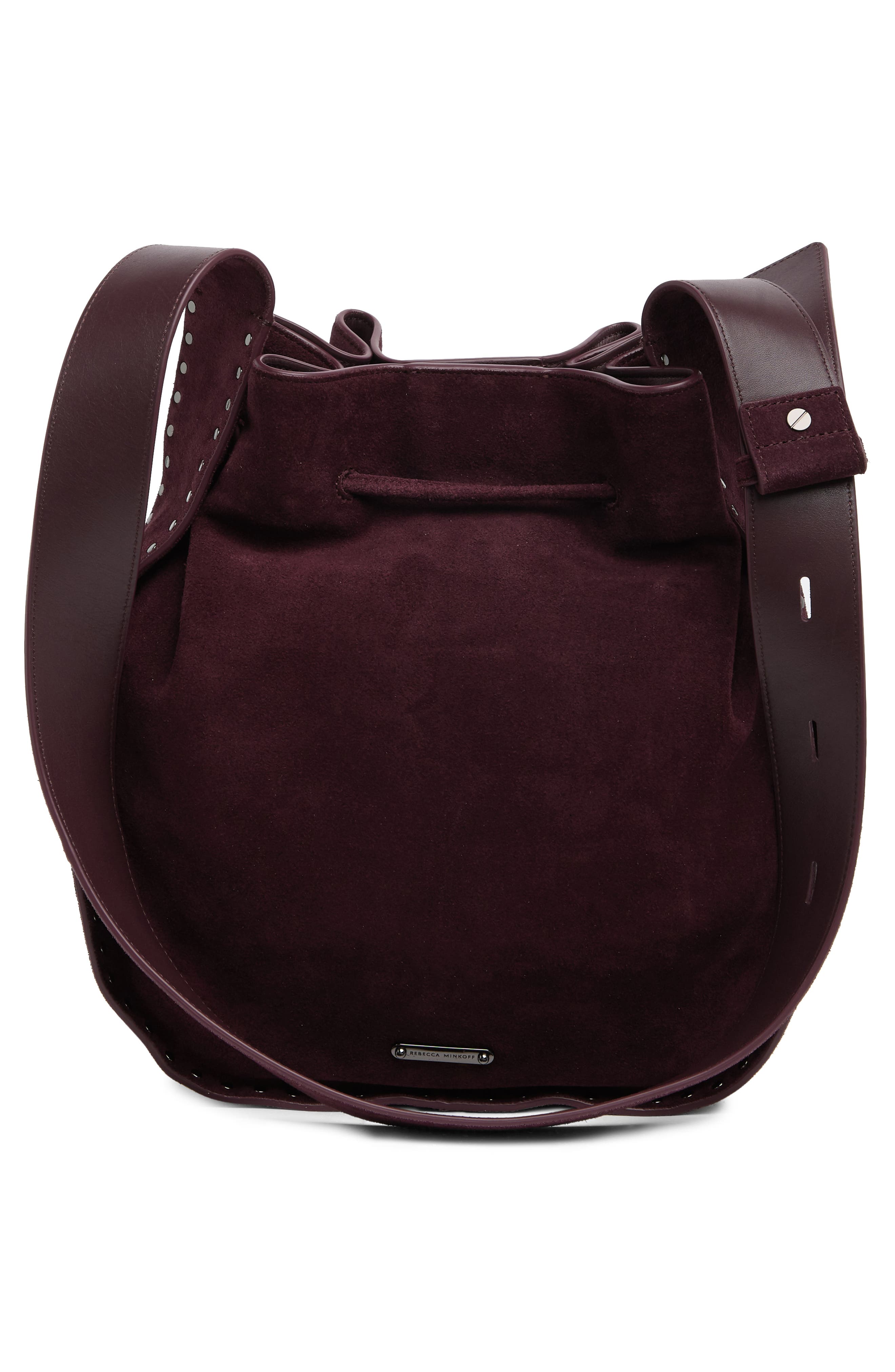 Rebecca Minkoff Nanine Leather Drawstring Shoulder Bag, Alternate, color, 