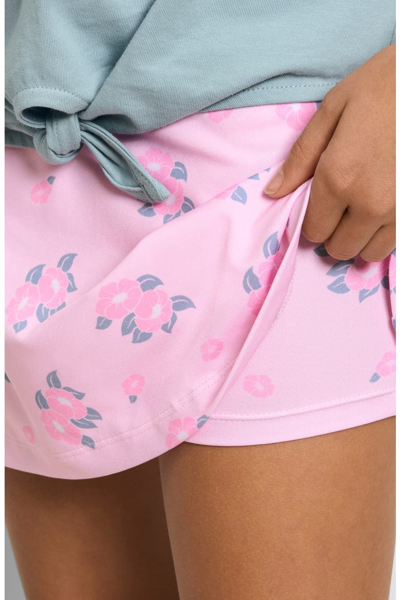 Kids' T-Shirt & Skort, Alternate, color, ICE BLUE