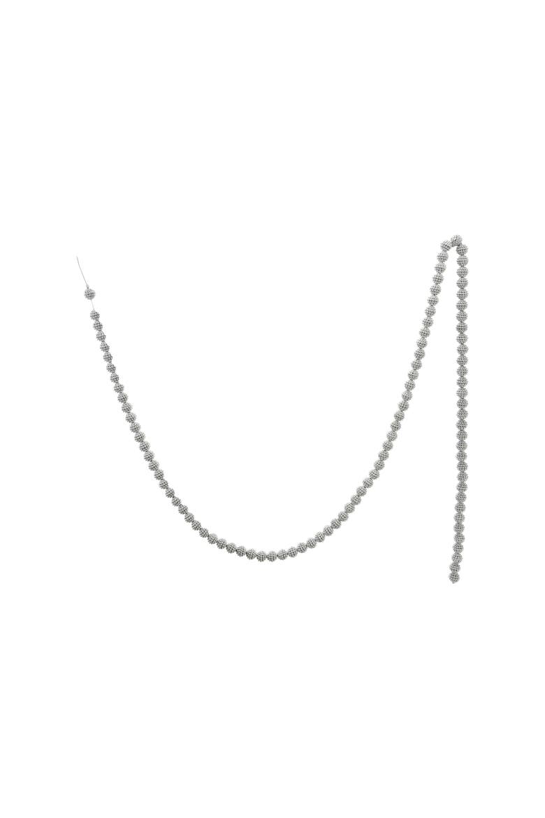 Beaded Ball Garland in Gleaming ABS, Main, color, Silver