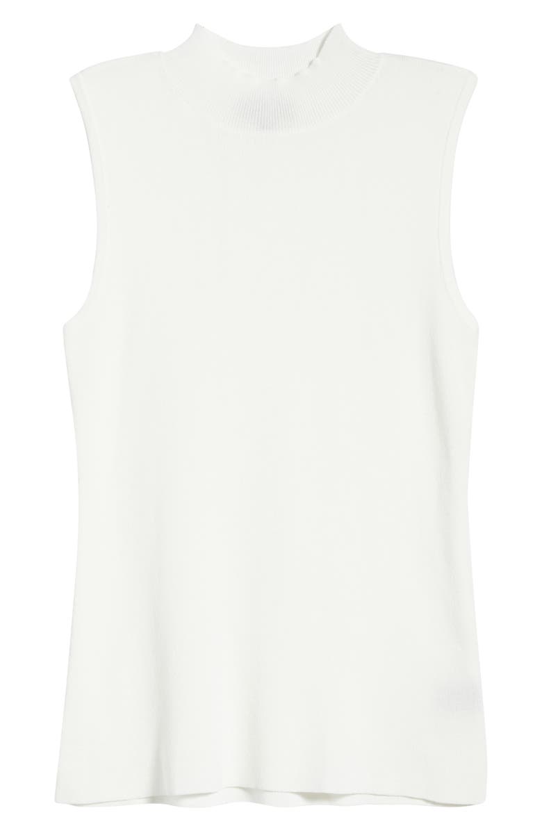 Tahari ASL Sleeveless Mock Neck Sweater, Main, color, Ivory