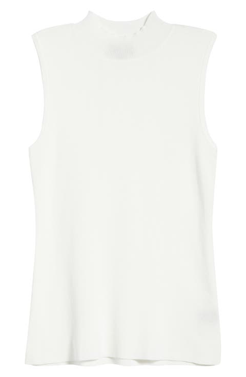 Sleeveless Mock Neck Sweater (Petite)