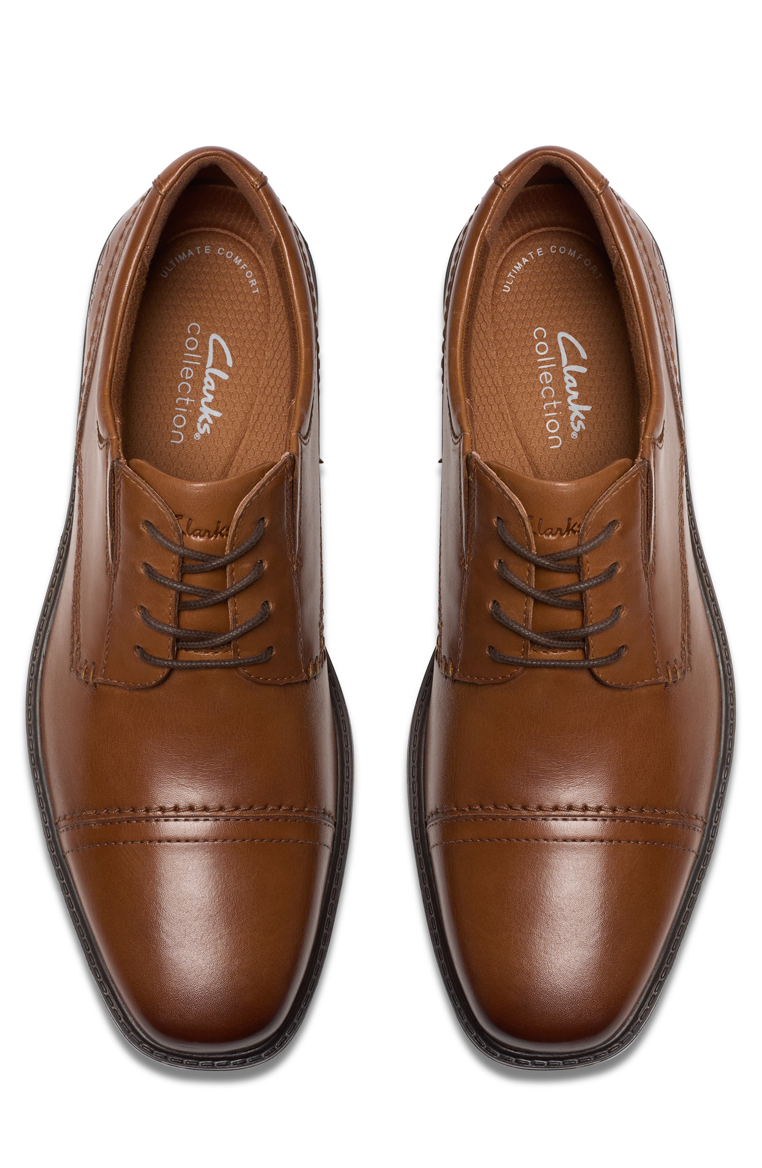 Clarks<sup>®</sup> Dresslite Cap Toe Derby, Alternate, color, Tan Leather