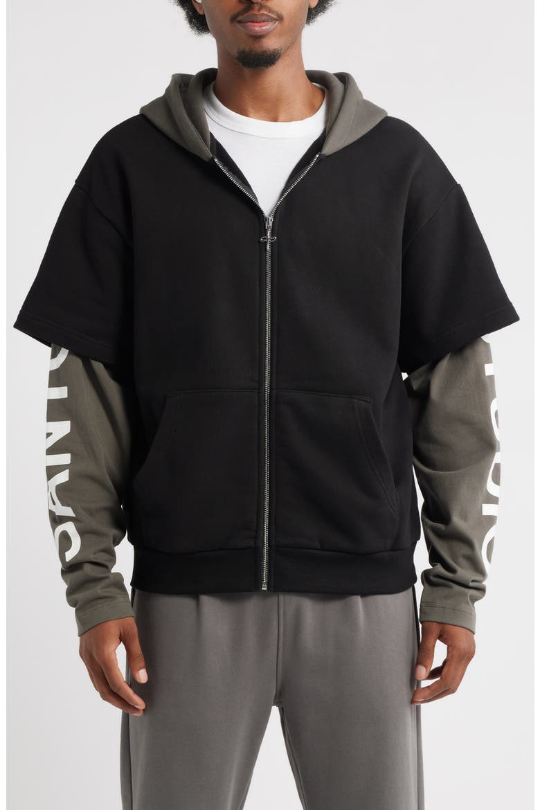 Credenza Zip Hoodie, Alternate, color, BLACK
