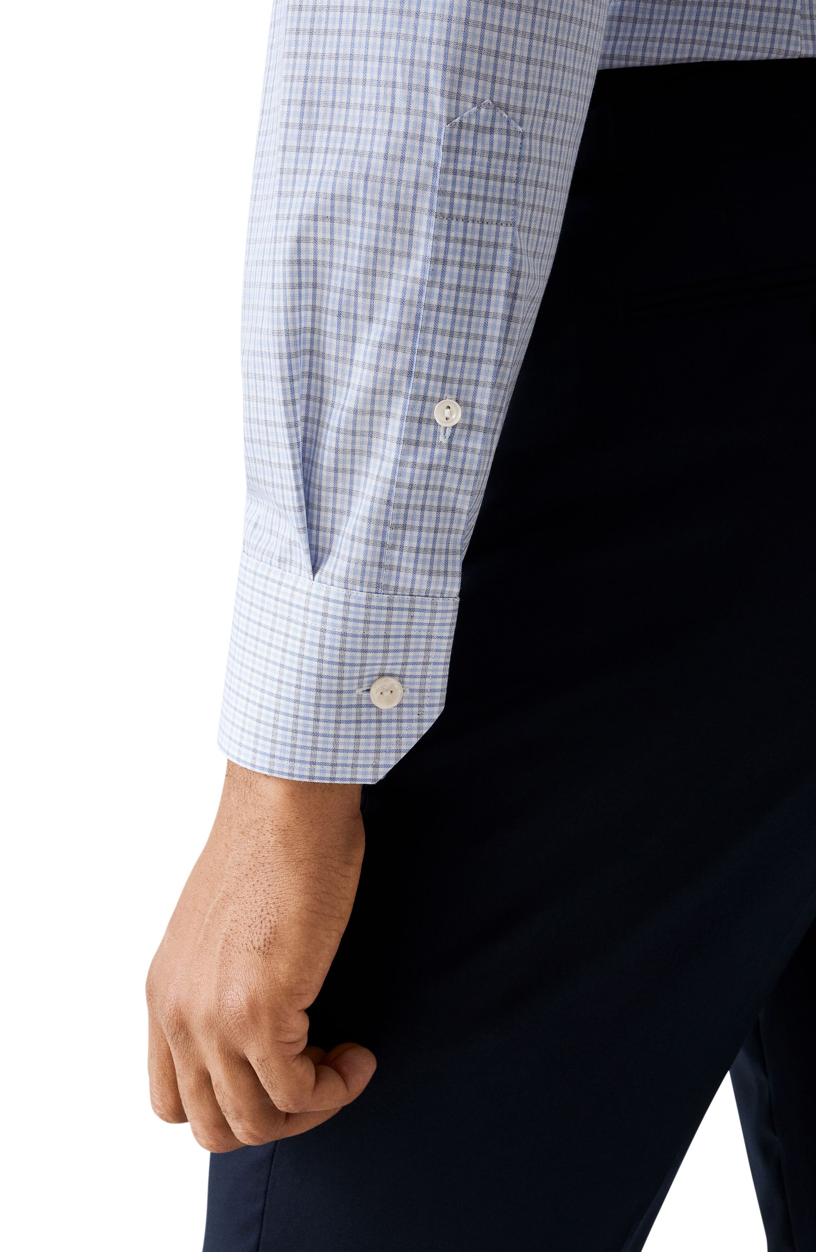 Contemporary Fit Microcheck Shirt - image 2