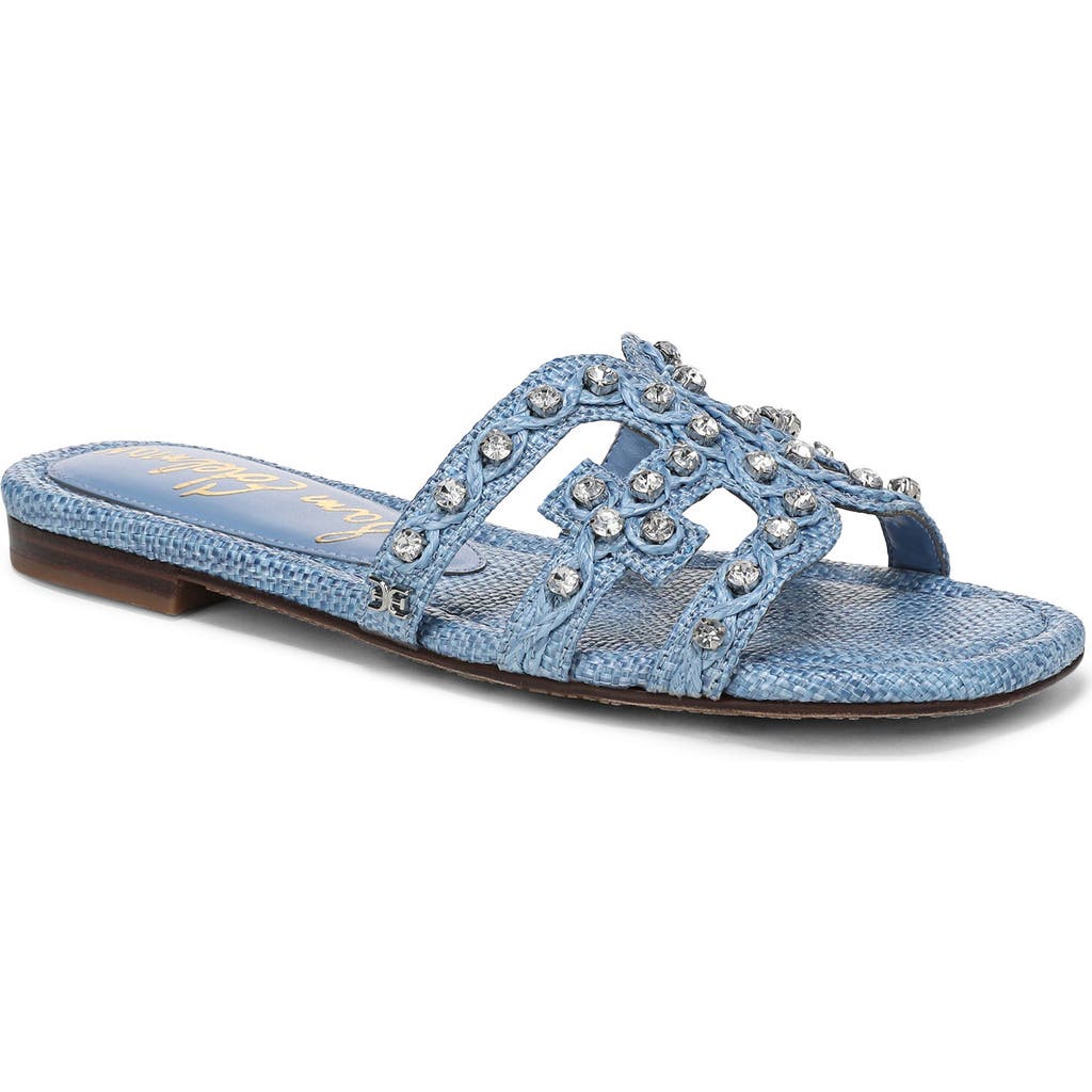 Sam Edelman Bay Jewel Slide Sandal In Blue