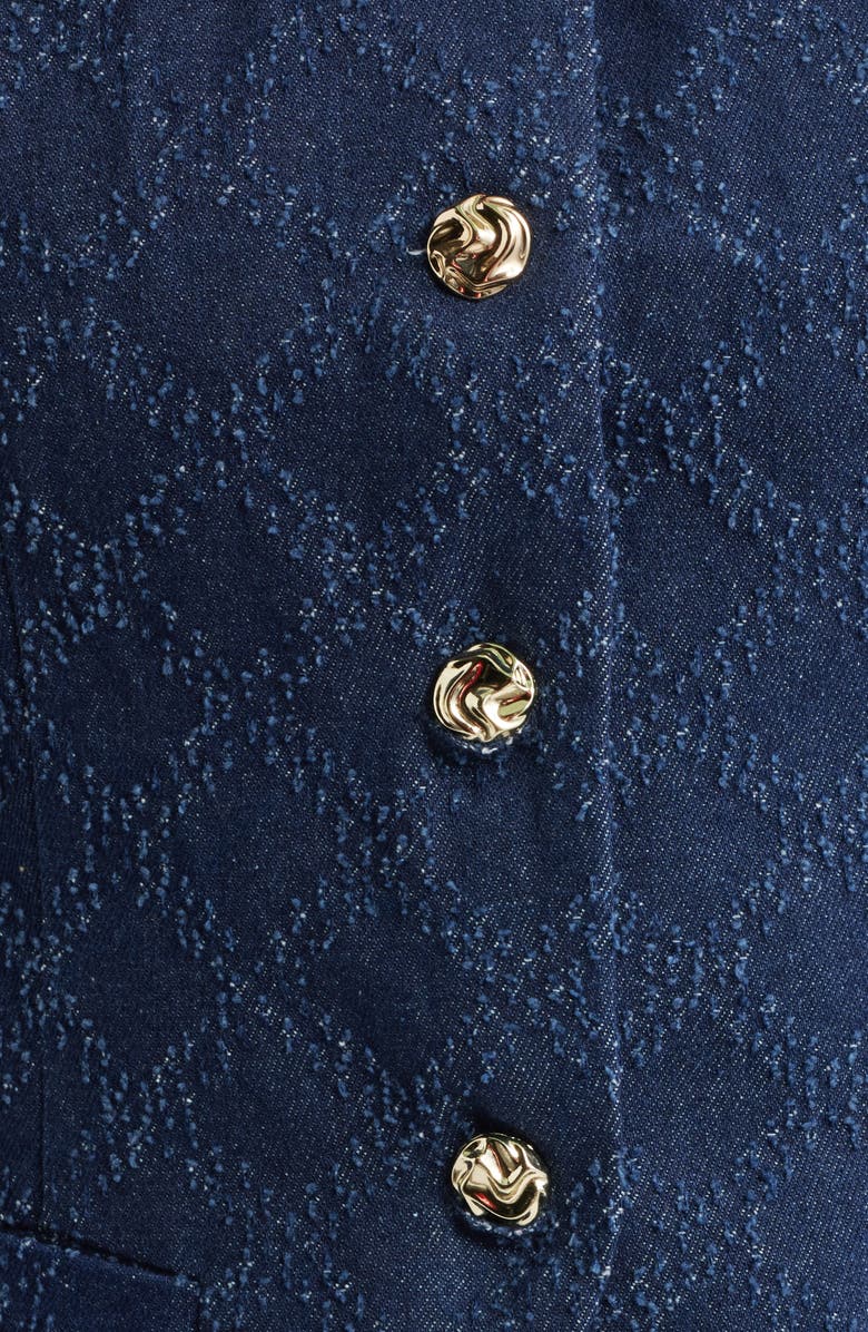 ZOE AND CLAIRE Jacquard Denim Vest, Alternate, color, 