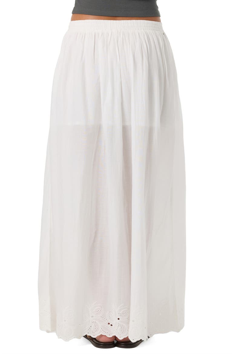 Annalee Eyelet Embroidered Maxi Skirt, Alternate, color, WHITE
