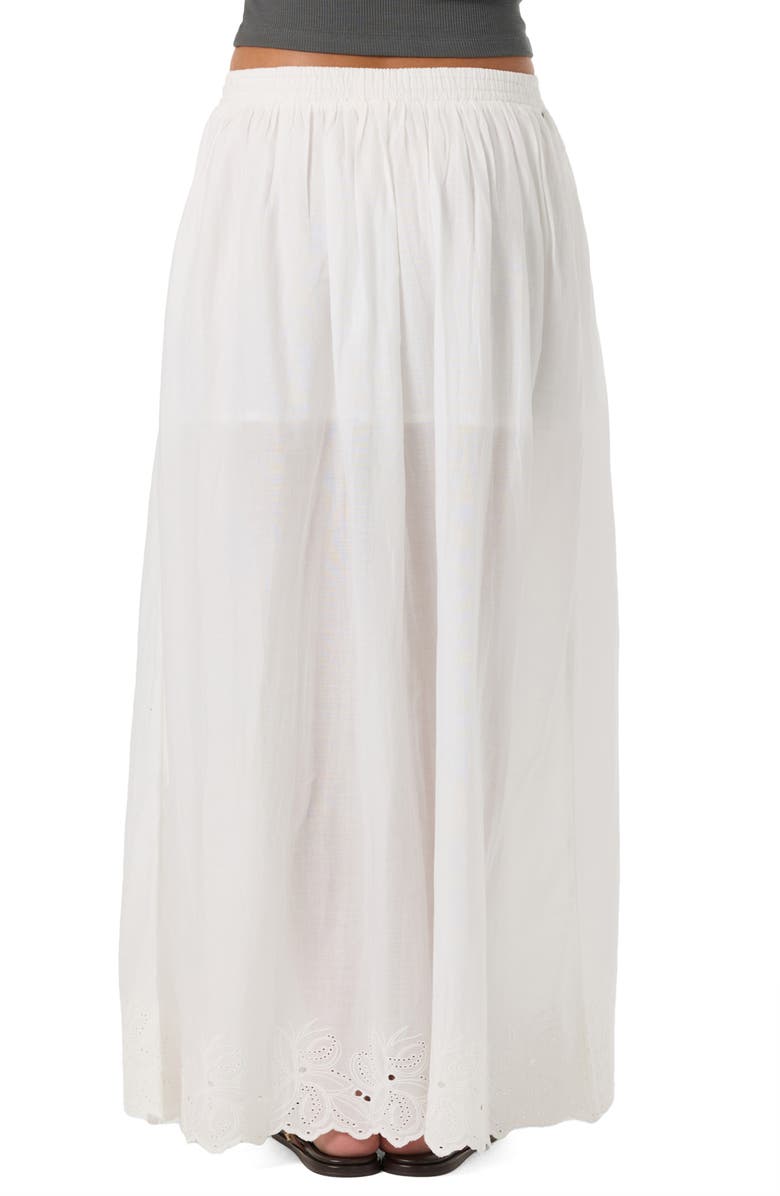 O'Neill Annalee Eyelet Embroidered Maxi Skirt, Alternate, color, White