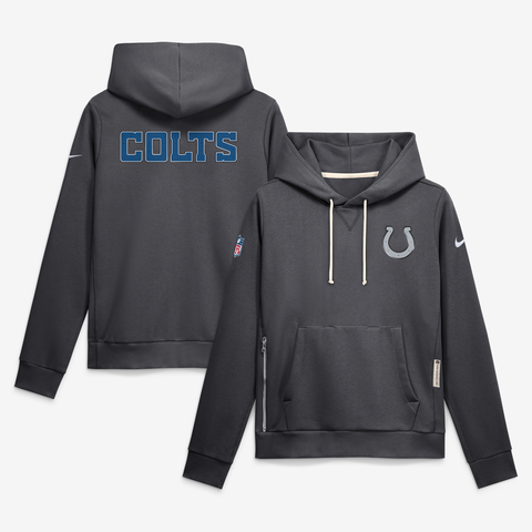 Women's Nike Anthracite Indianapolis Colts 2026 Rivalries Collection Standard Issue Sideline Pullover Hoodie
