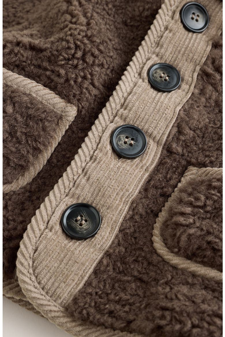 Kids' Borg Fleece Hooded Jacket, Alternate, color, BROWN