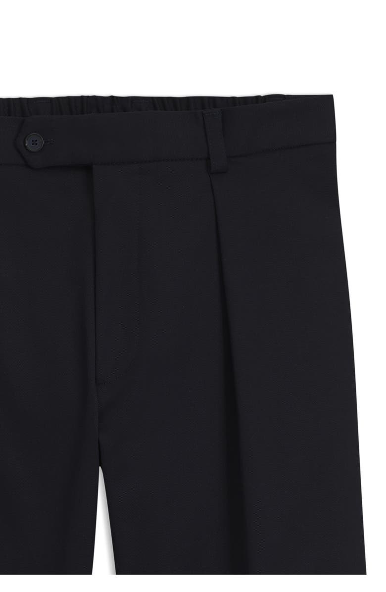 BOSS x Beckham Pleated Cotton Stretch Twill Dress Pants, Alternate, color, 