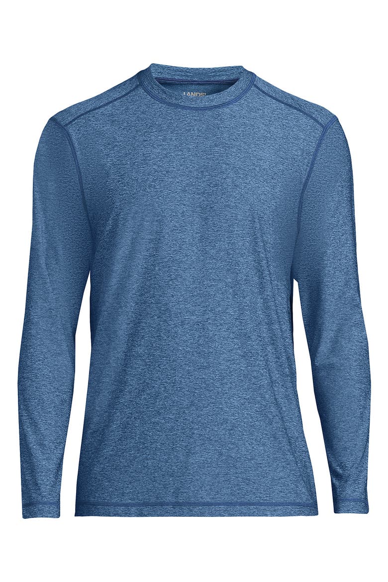 Long Sleeve Swim Tee Rash Guard, Alternate, color, Evening Blue Heather