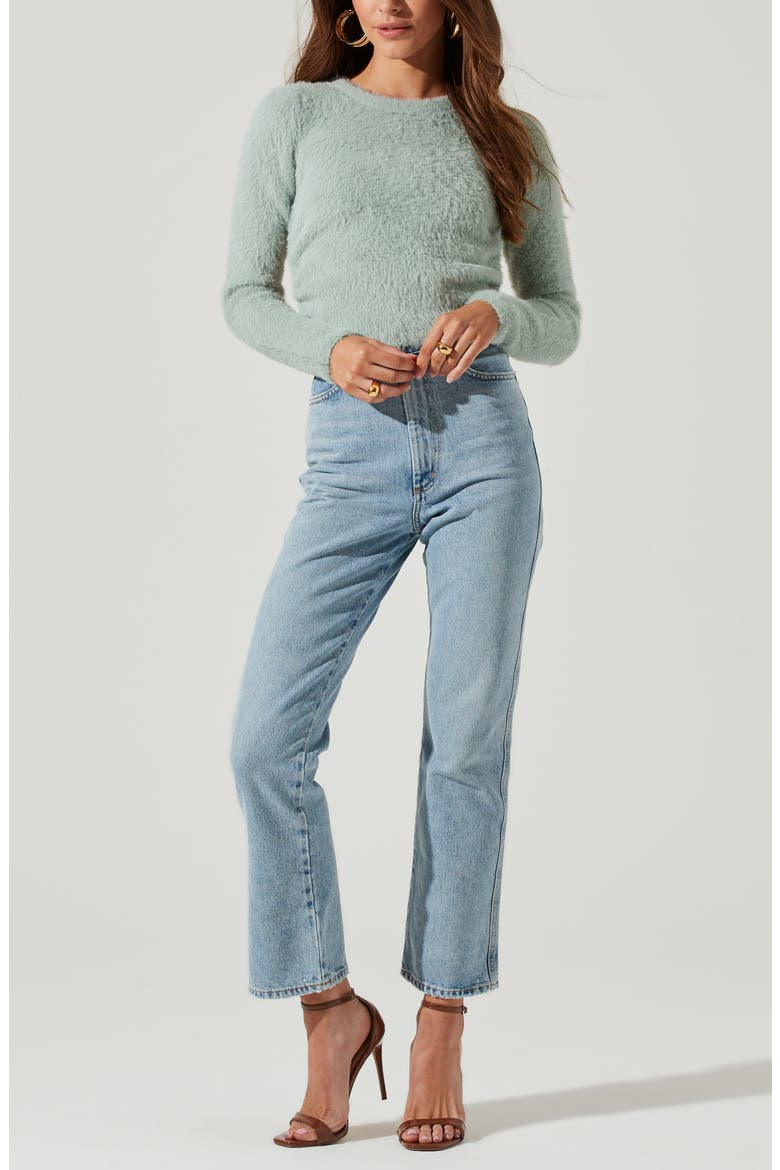 Back Cutout Sweater, Alternate, color, SAGE