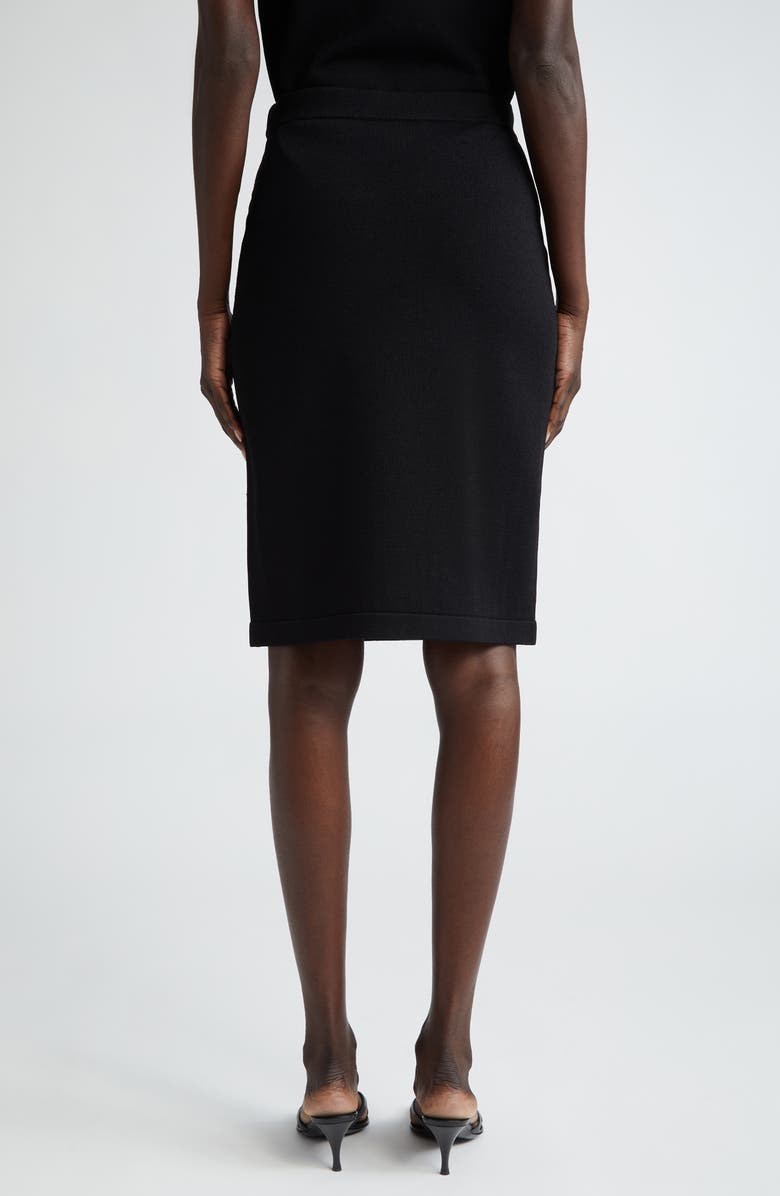 ST. JOHN Santiago Sweater Knit Skirt, Alternate, color, Black