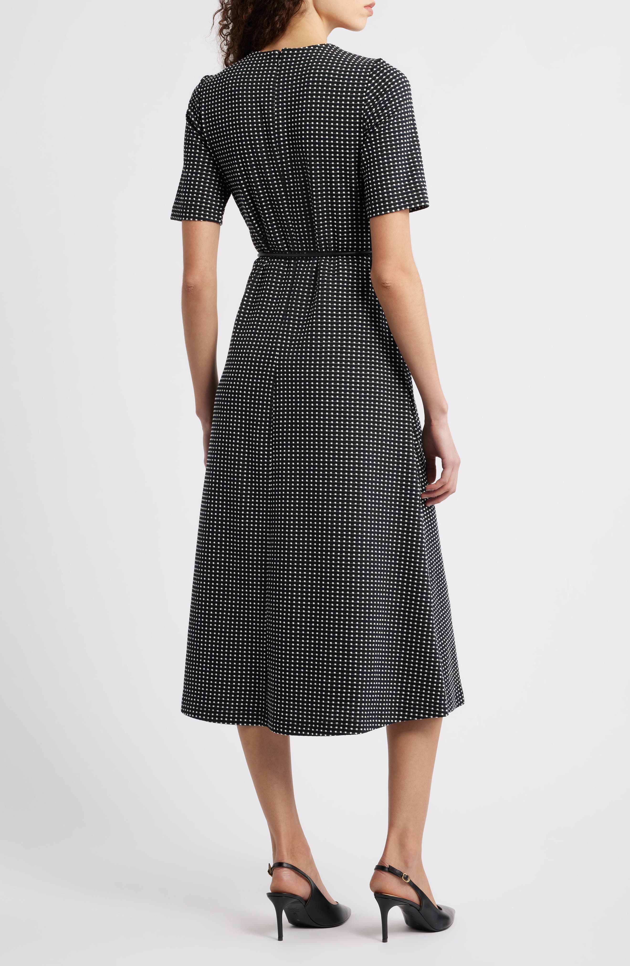 Micro Check A-Line Dress - image 2