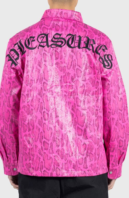 Pleasures Anaconda Overshirt In Fuchsia