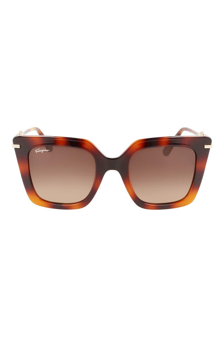 Gancini 51mm Rectangular Sunglasses, Main, color, CLASSIC HAVANA