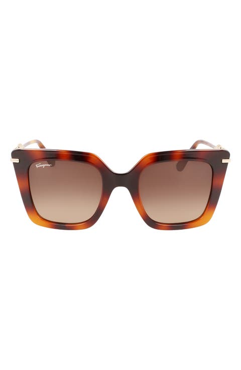Gancini 51mm Rectangular Sunglasses