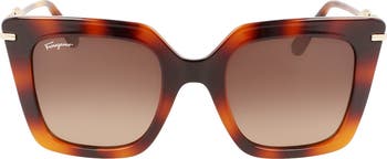 FERRAGAMO Gancini 51mm Rectangular Sunglasses | Nordstromrack display picture 3