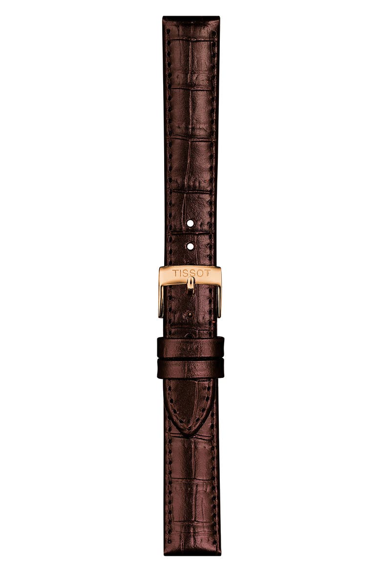 Carson Automatic Leather Strap Watch, 30mm, Alternate, color, BROWN/ WHITE/ ROSE GOLD