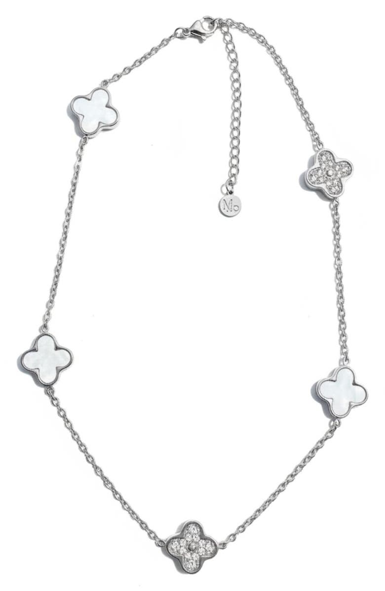 MacRae & Co. Multi Charm Station Necklace, Main, color, Silver