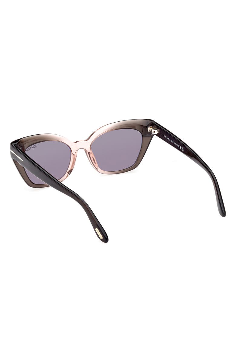 TOM FORD 52mm Cat Eye Sunglasses, Alternate, color, Grey / Roviex