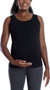 MOTHERHOOD MATERNITY Scoop Neck Side-Ruched Maternity Tank Top