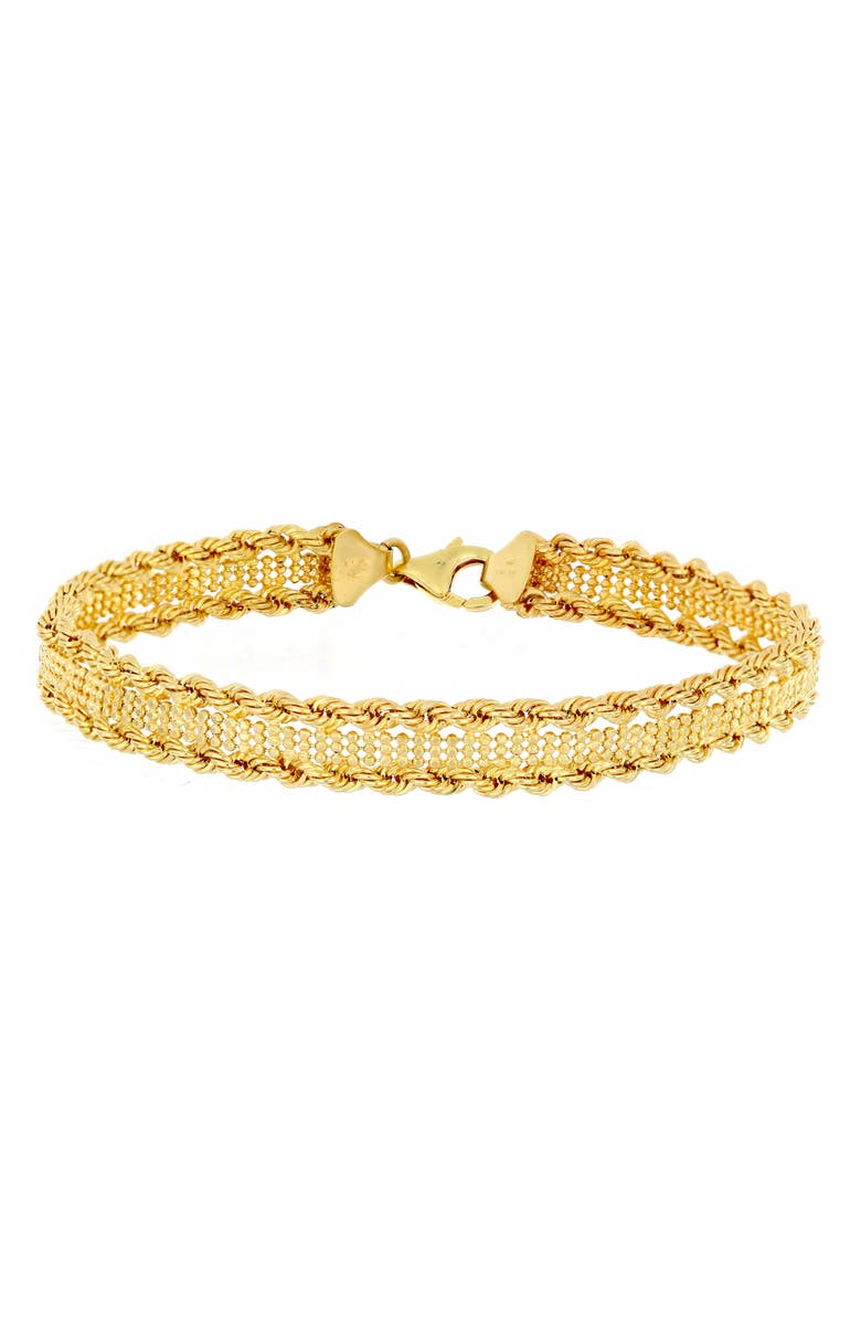 Bony Levy Cleo 14K Gold Textured Chain Bracelet, Main, color, 