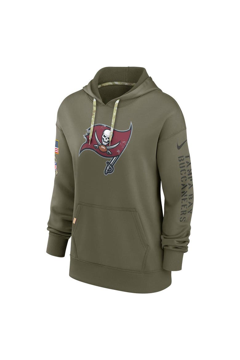 Women's Nike Olive Tampa Bay Buccaneers 2022 Salute To Service Performance Pullover Hoodie, Alternate, color, Olive