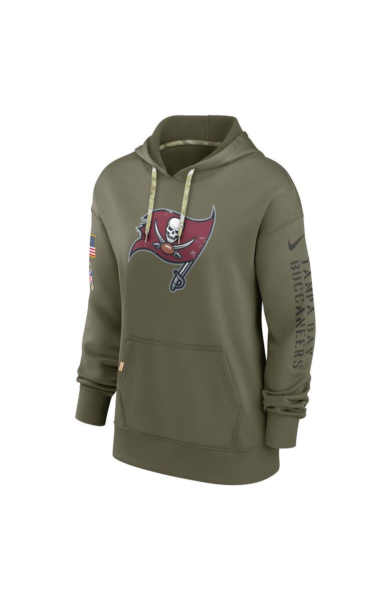 Nike Women's Nike Olive Tampa Bay Buccaneers 2022 Salute To Service Performance Pullover Hoodie, Alternate, color, 