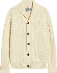 Schott NYC Wool Blend Fisherman Cardigan